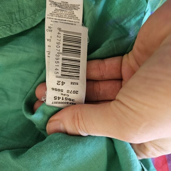 MNG A-Line Tropical Cotton Skirt – Size 10 | Boho Multicolor Summer Vibe - Picture 13 of 14